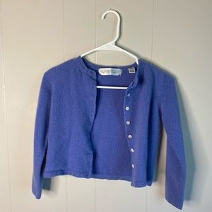 Cropped Purple Cardigan (Valerie Stevens Petites)